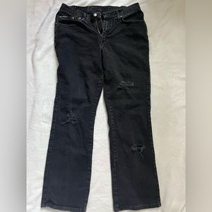 Black Basic Riders Jeans, Size 12 M